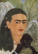 Frida Kahlo The monkey and i painting